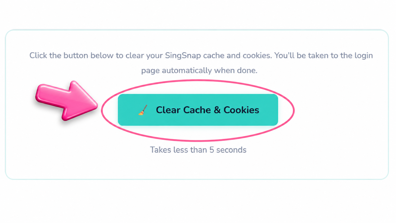 Clear Cache & Cookies
